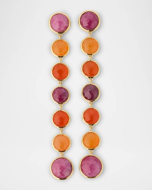 Lollipop 18K Yellow Gold 7-Stone Chandelier Drop Earrings